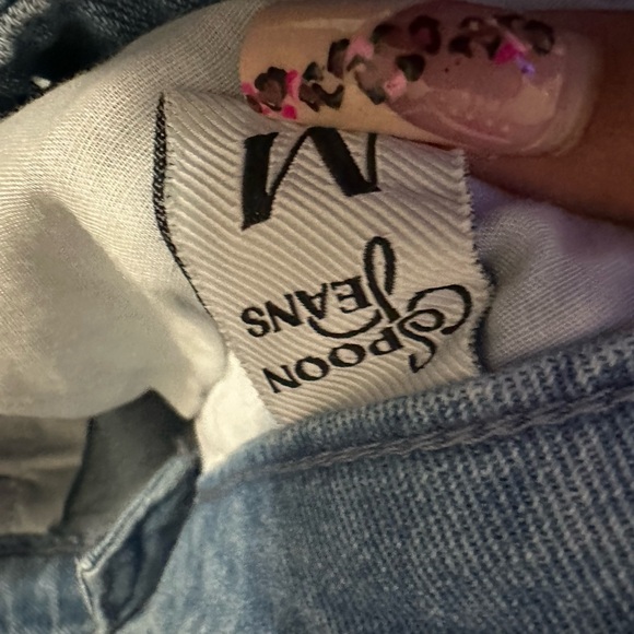 Fashion Nova Rhinestone Denim Mini Skirt (Runs Small) - Picture 5 of 5